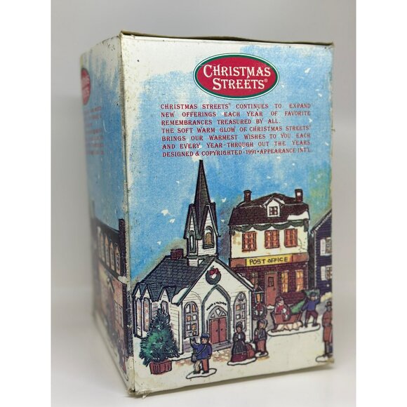 VTG Christmas Streets Illuminated Ceramic Dress Shop Village House Figurine - Picture 6 of 6
